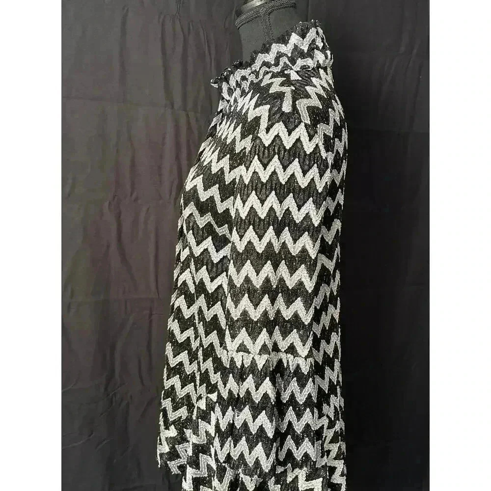 Patchington Chevron Blk/white L Button Up - Picture 4 of 5